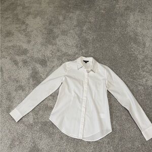 Express Crisp White Button-Up Shirt